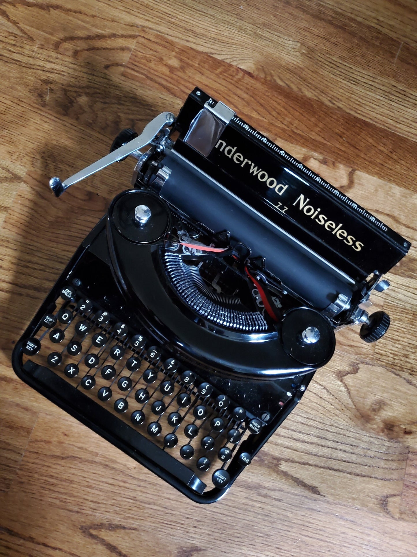 Underwood or  Remington Noiseless Model 7 Portable typewriter: Working with Guarantee, Case, PDF Manual, New Ribbon, and Lifetime Trade in Policy