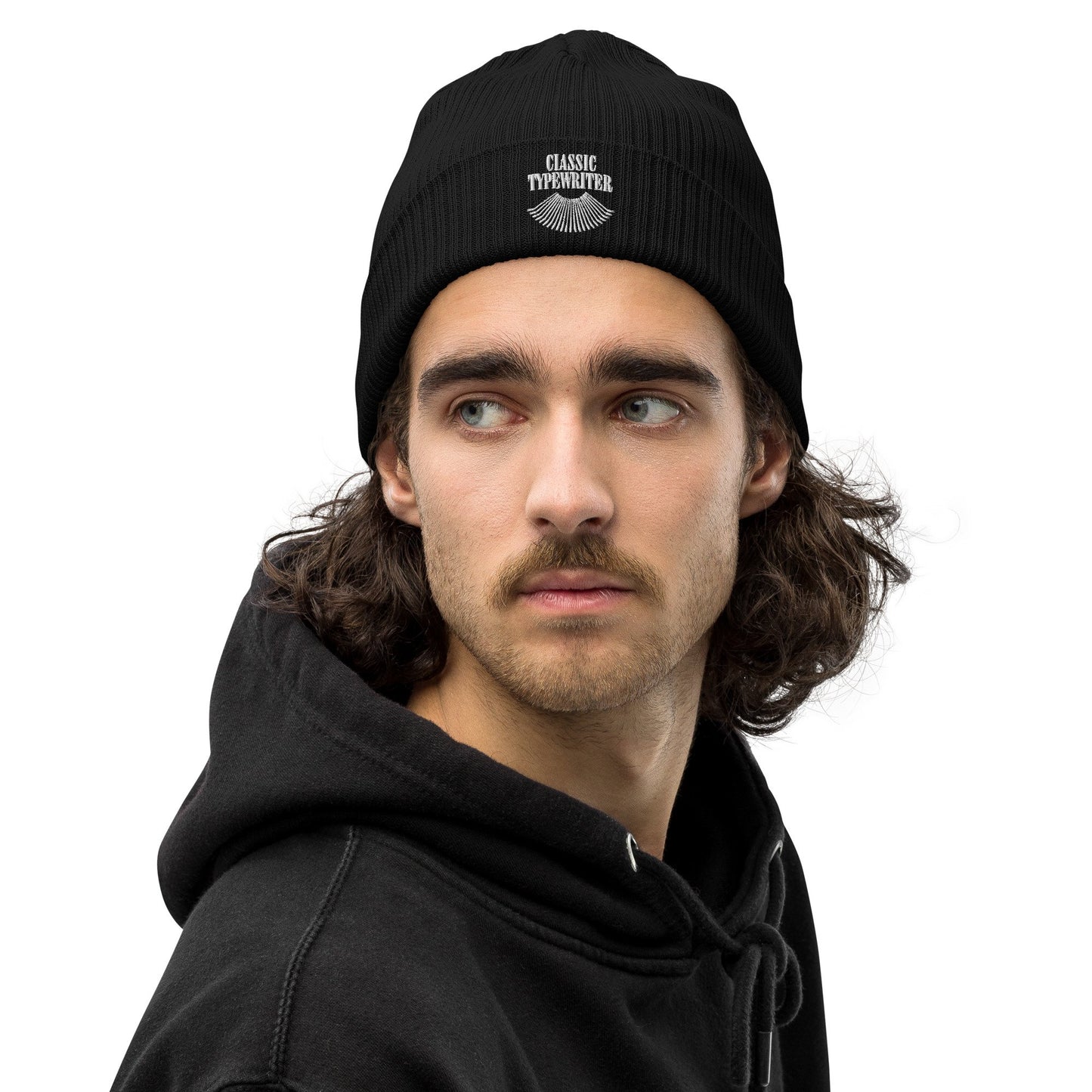 Organic ribbed Classic Typewriter beanie