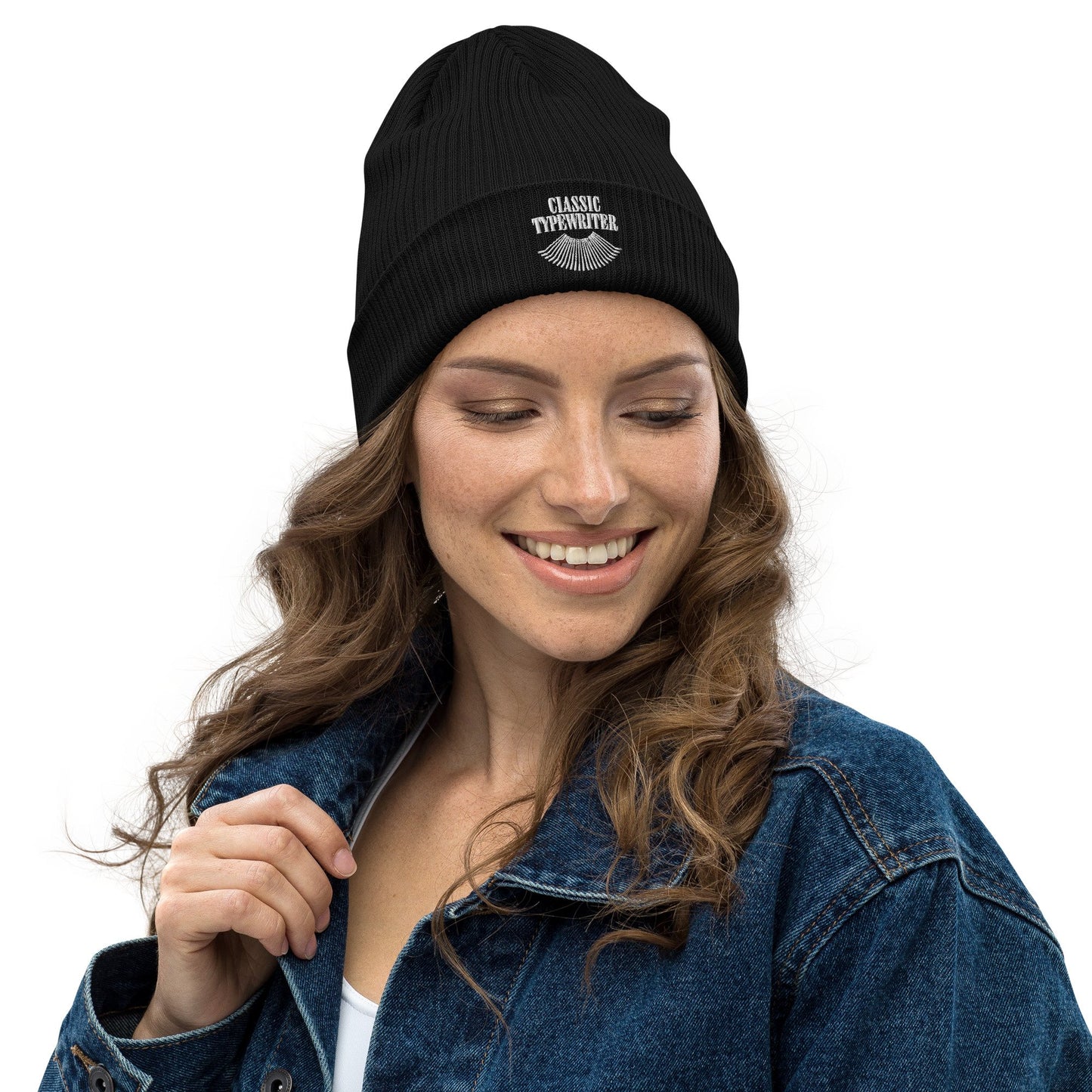 Organic ribbed Classic Typewriter beanie