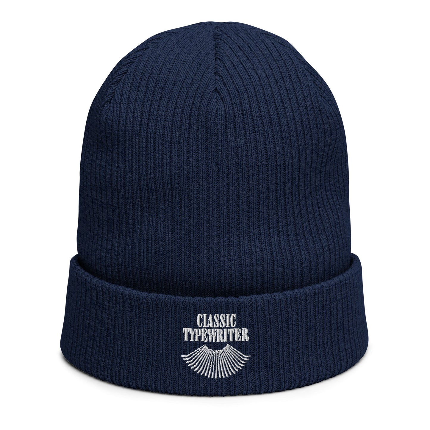 Organic ribbed Classic Typewriter beanie