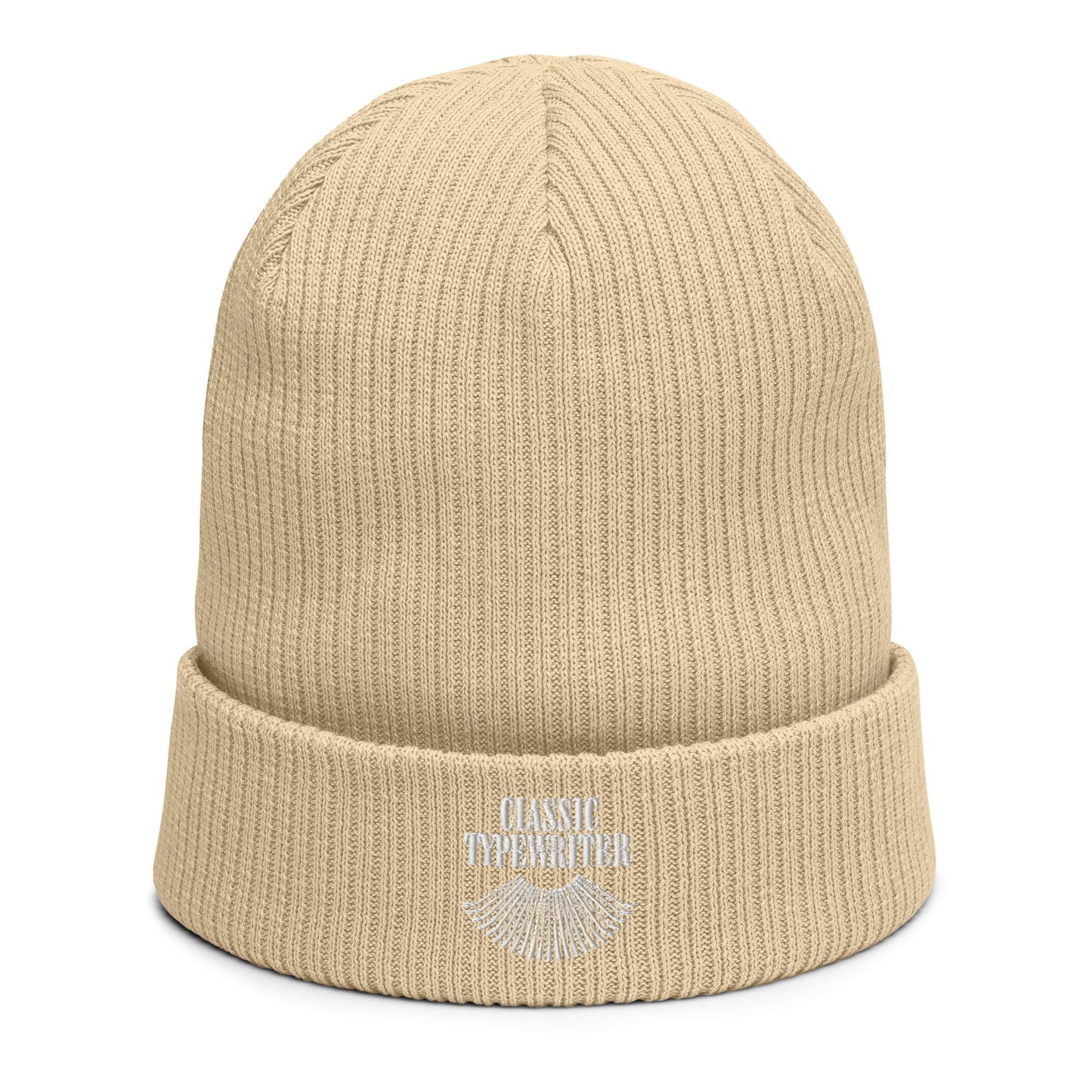 Organic ribbed Classic Typewriter beanie